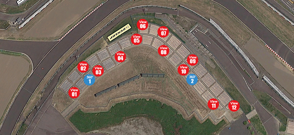 座席表と席からの眺め