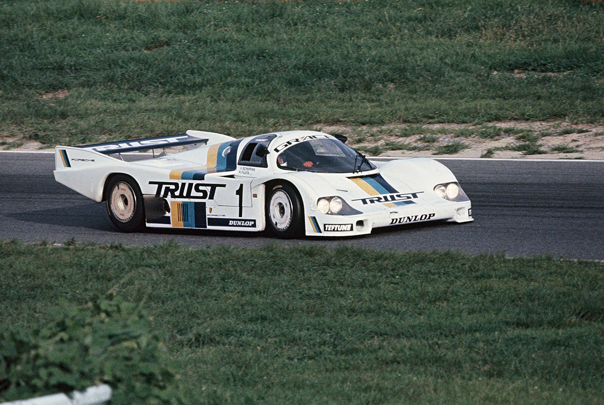 The Trust Porsche 956, perfected as a Group C race car. It won the final race with a lead of three laps over the second place.