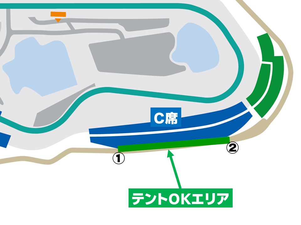 C Seat Back Tent & Parasol Installation Area Map