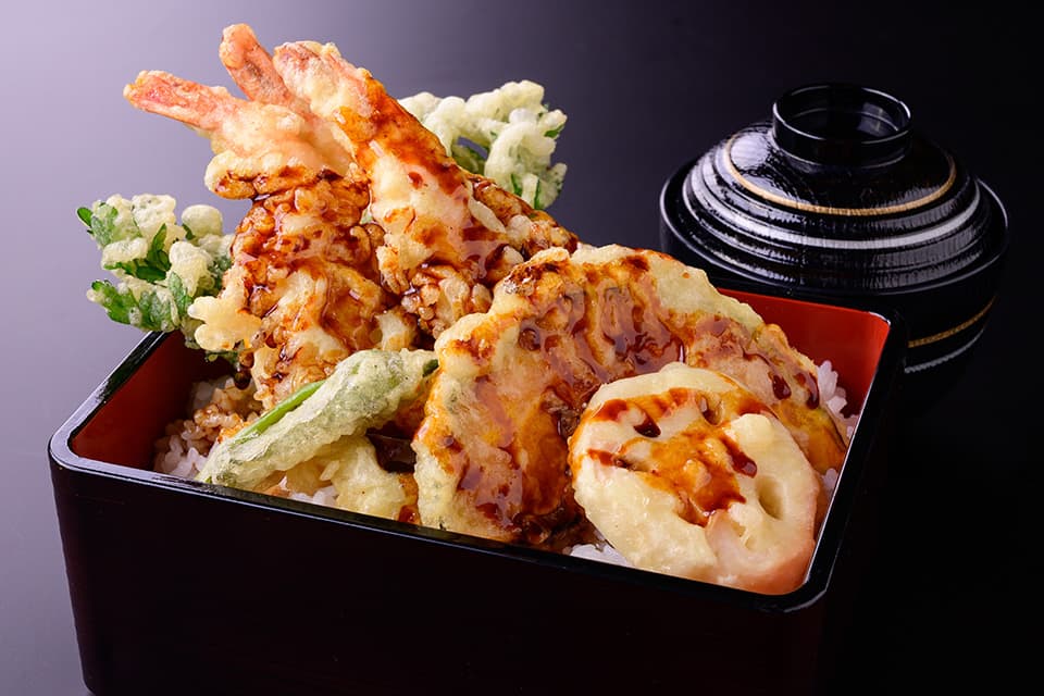 Ebi and Seasonal Vegetable Tempura Rice Bowl