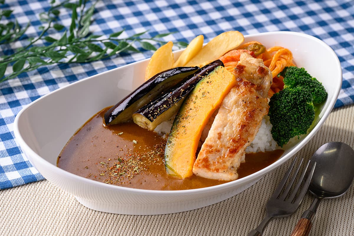 Chicken Vegetable Curry Plate