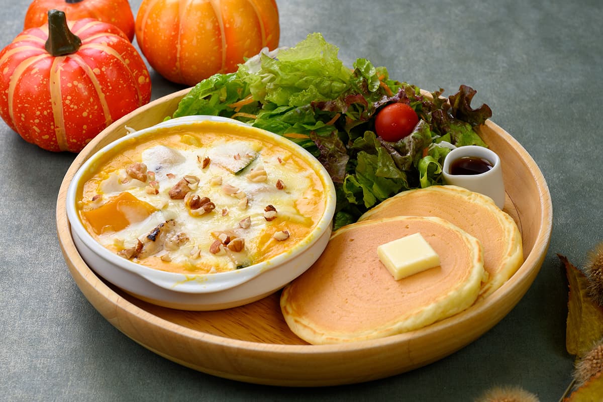 Rich Cheese Gratin with Chunky Pumpkin
