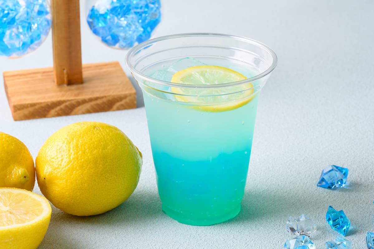 Refreshing Blue Lemon Soda