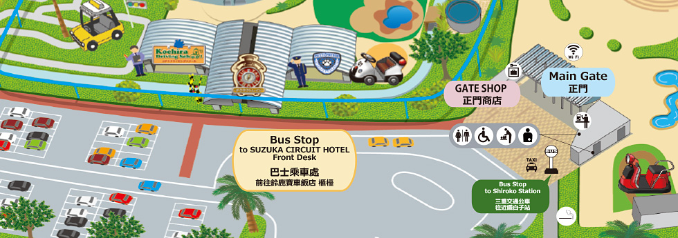 Main Gate Boarding and Alighting Location Map