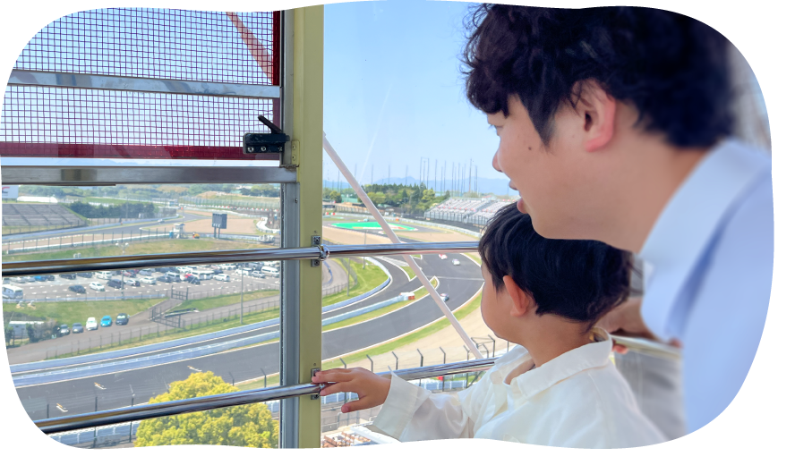 Let’s look at the course from the Ferris wheel!