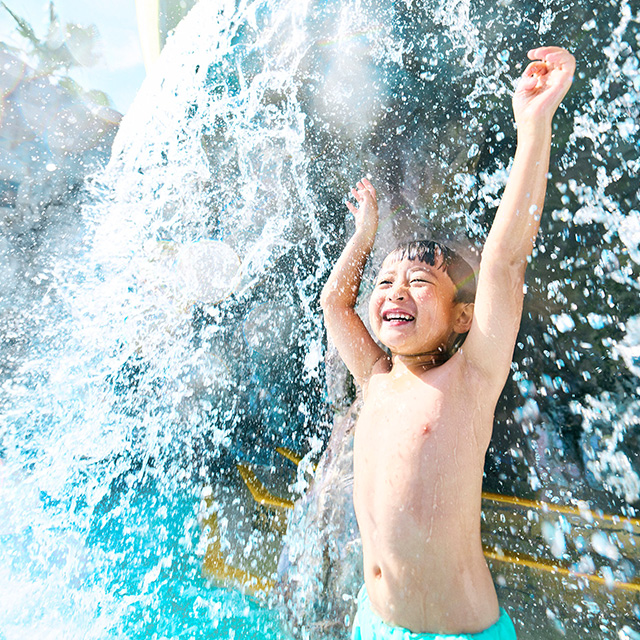 Super refreshing experience splashing water at the Adventure Pool! Say cheese! Image