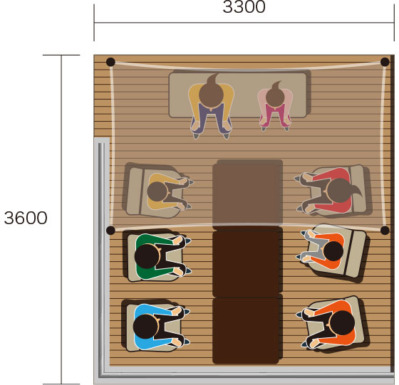 XL (With Shade) / 8 People