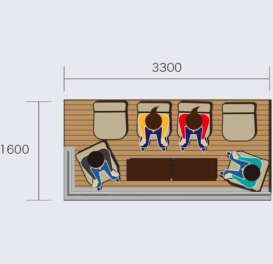 M Wide / 4–6 People