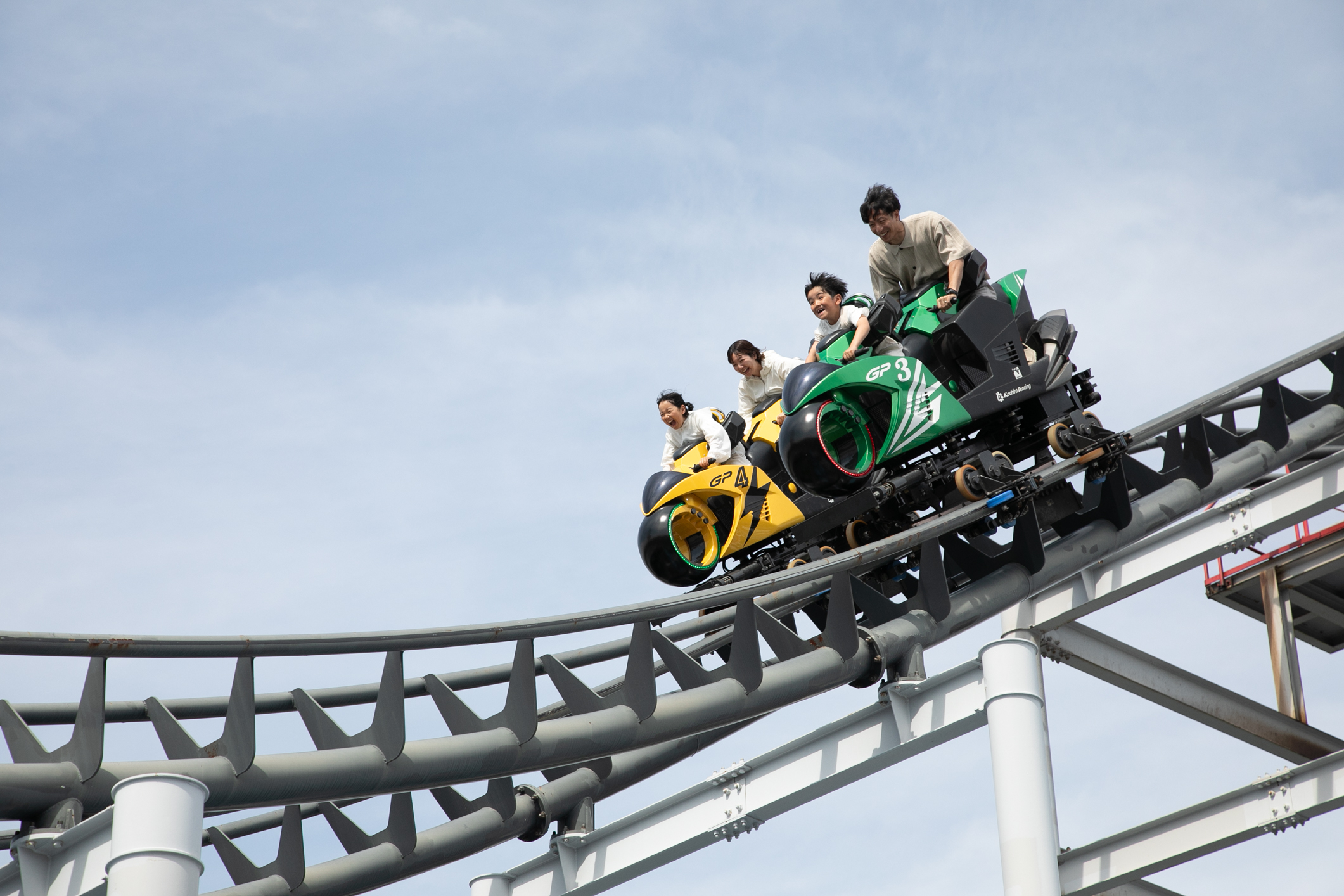 Child riding the GP Racers