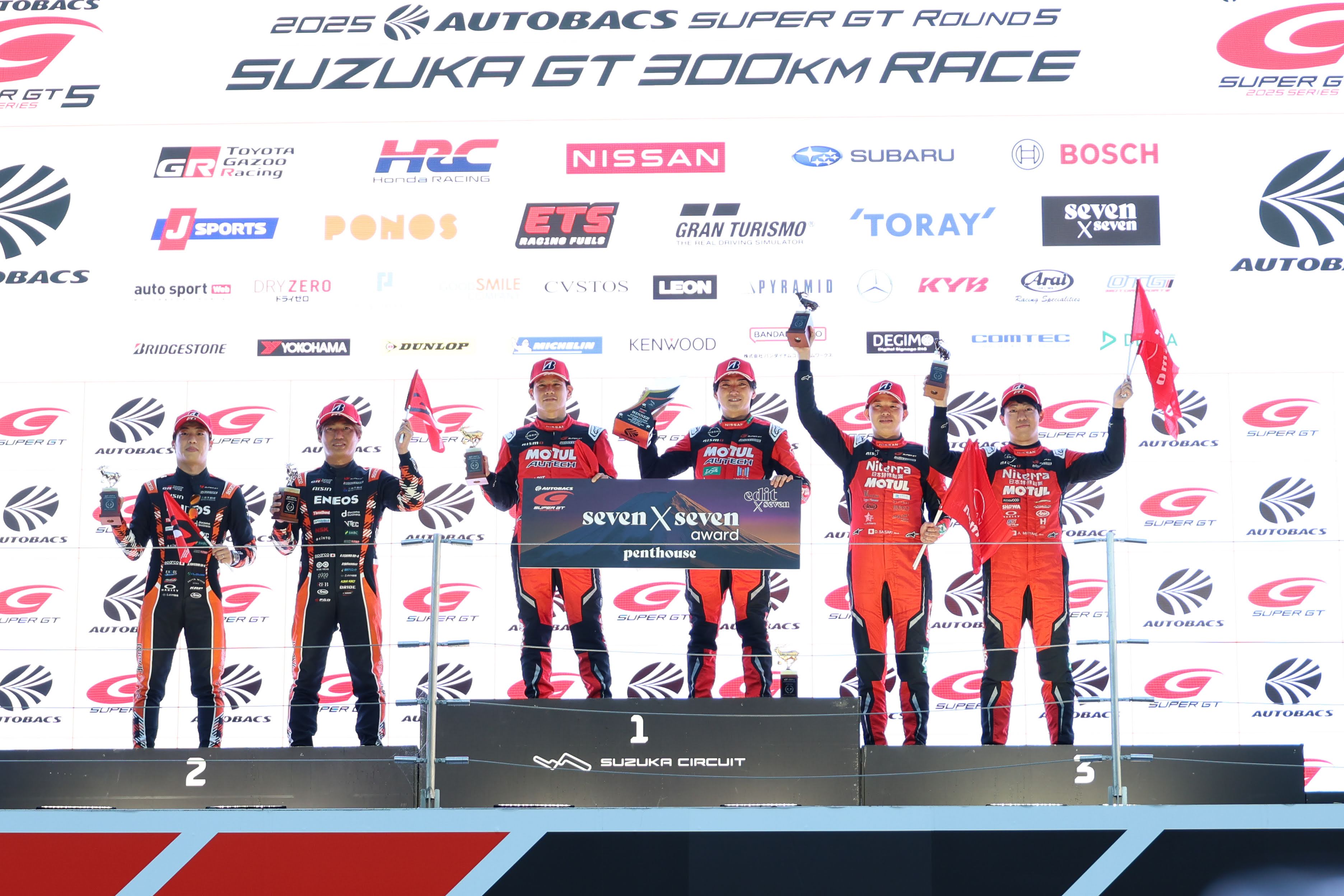 2025 AUTOBACS SUPER GT Round 5 SUZUKA GT 300km RACE GT500 Class Award Ceremony Scene