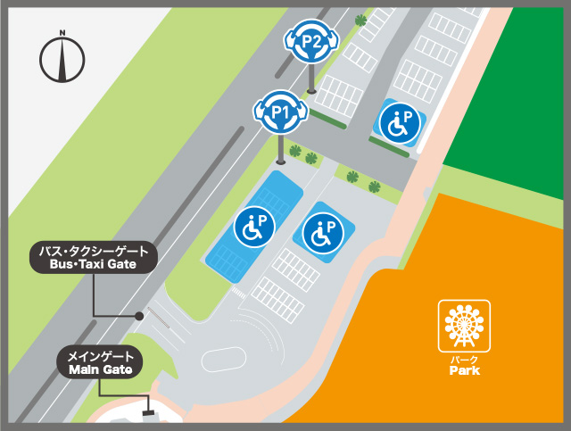 P1車いす専用駐車場