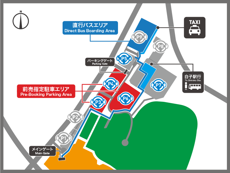 正面駐車場・各種バス乗り場MAP 3月27日(金)