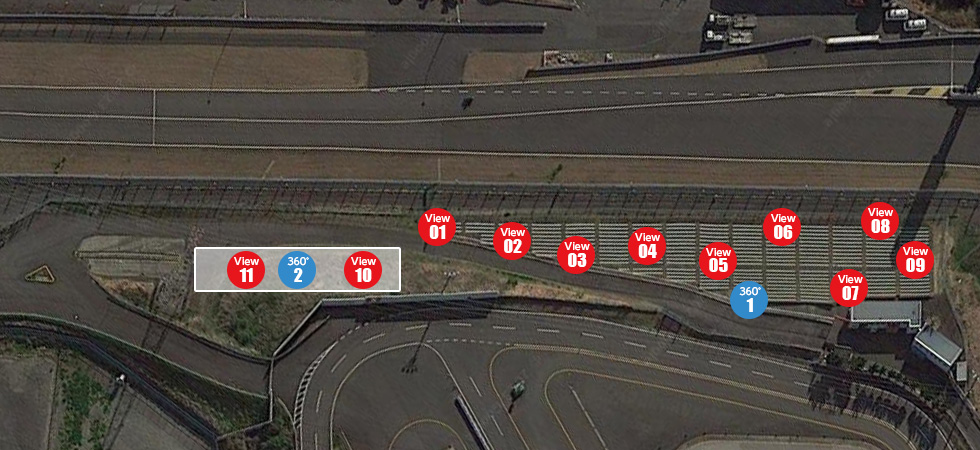 座席表と席からの眺め