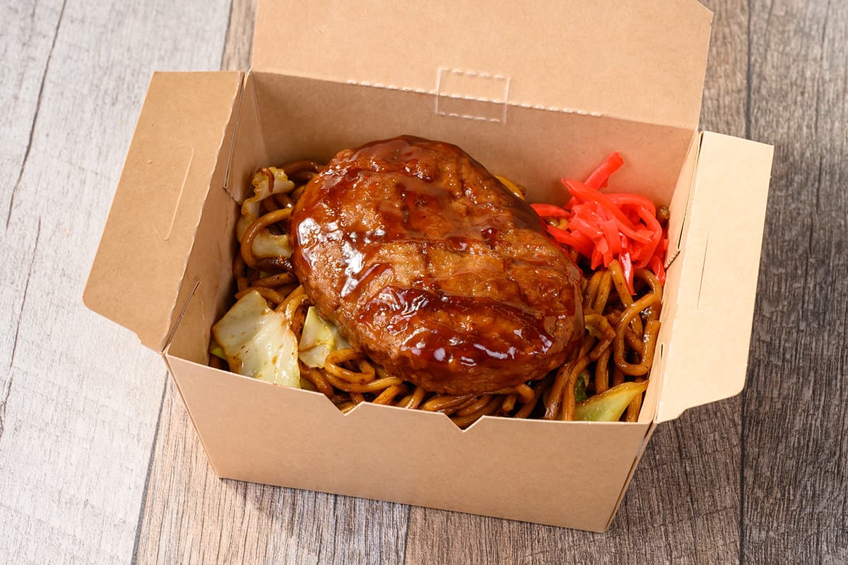 ハンバーグ焼きそば