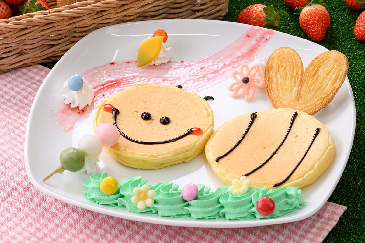 ぶんぶんと一緒にお花見しようパンケーキ