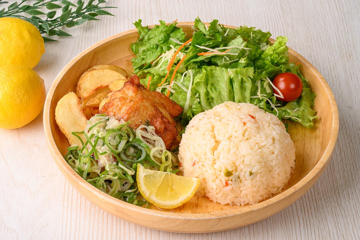さっぱりネギ塩チキンプレート