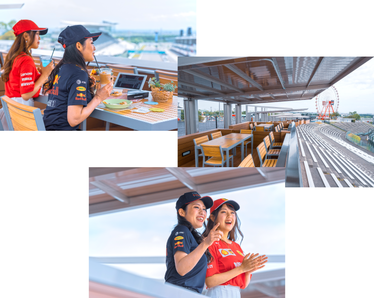 『R席』最上段に位置するBOX型観戦席