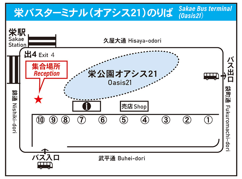 往路集合場所