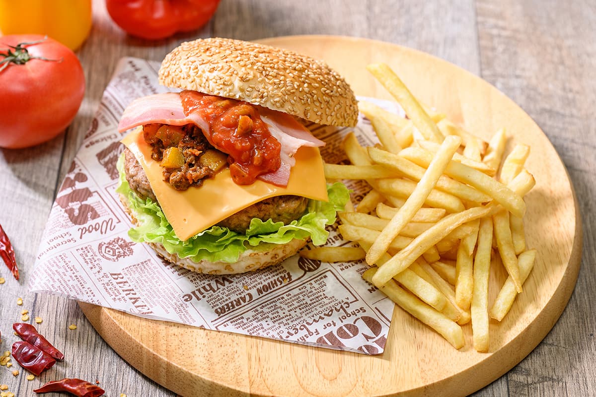 濃郁起司辣味漢堡