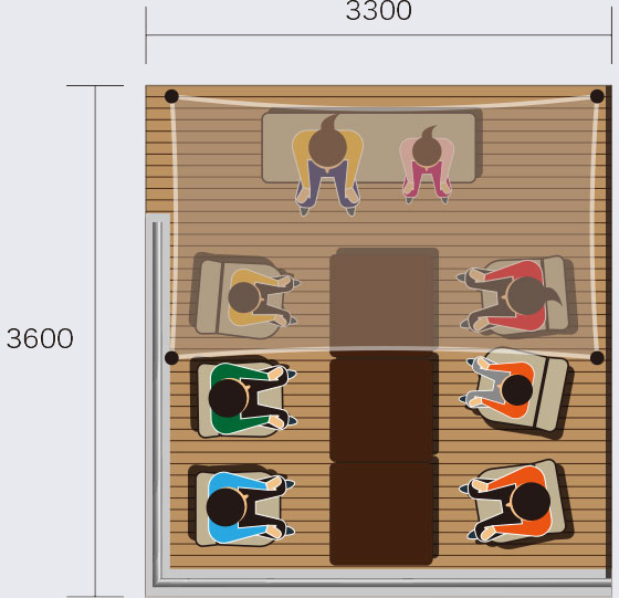 XL（有遮陽篷）／8人